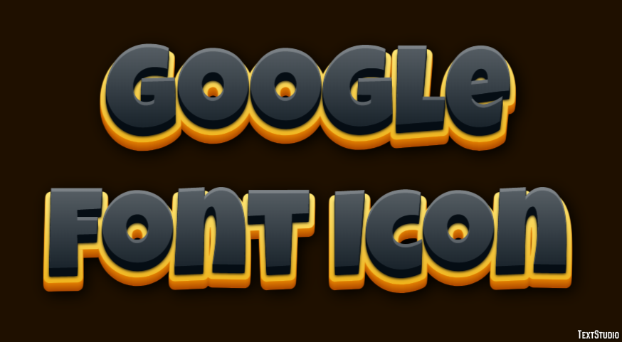 Google Font Icon Text Effect