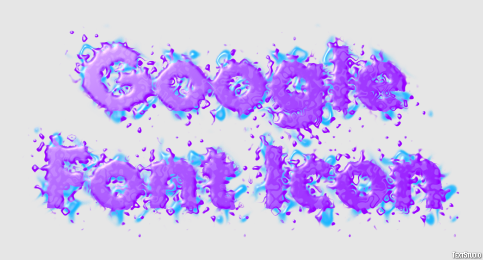 Google Font Icon Text Effect