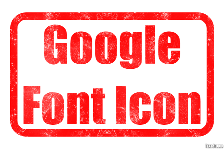 Google Font Icon Text Effect