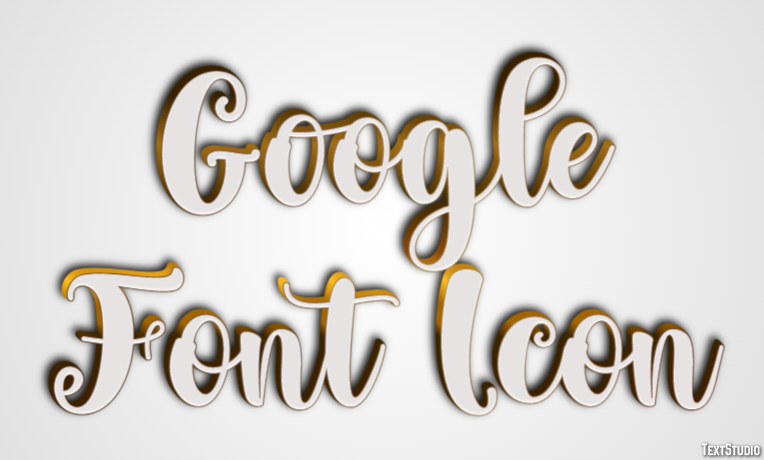Google Font Icon Text Effect