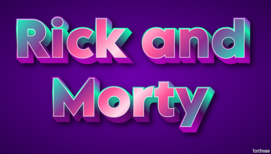 Rick and Morty Metin Efekti