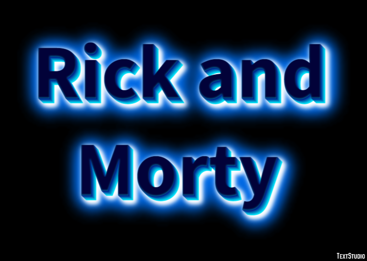 Rick and Morty Effetto testo