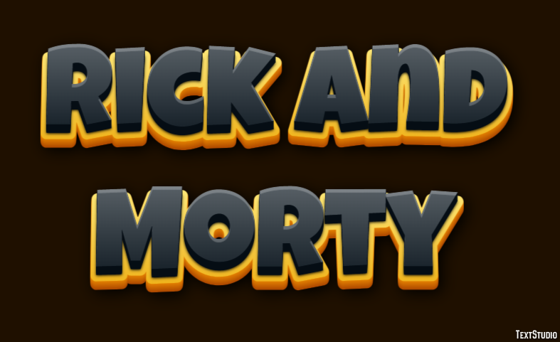 Rick and Morty Text effect