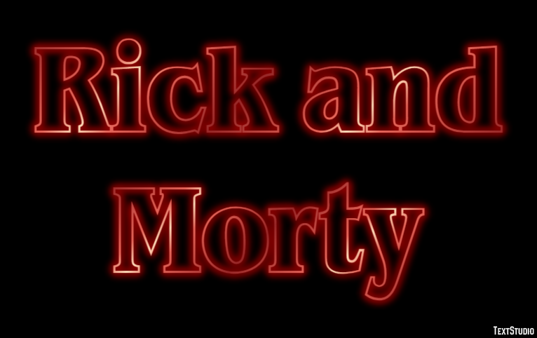 Rick and Morty Metin Efekti