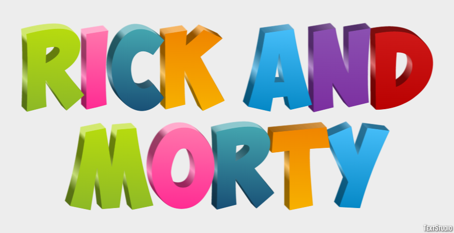 Rick and Morty Metin Efekti