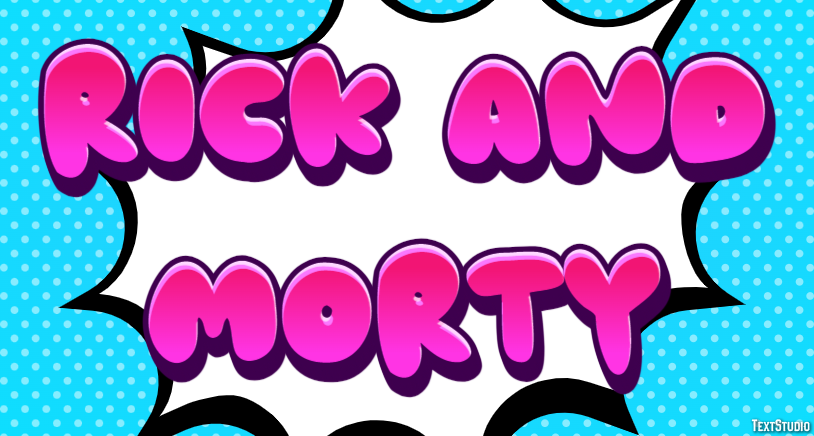 Rick and Morty Efekt tekstowy