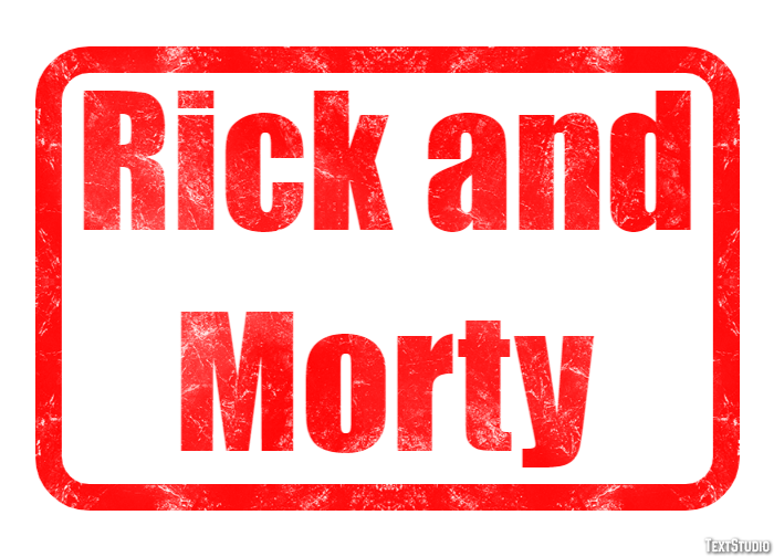 Rick and Morty Efekt tekstowy