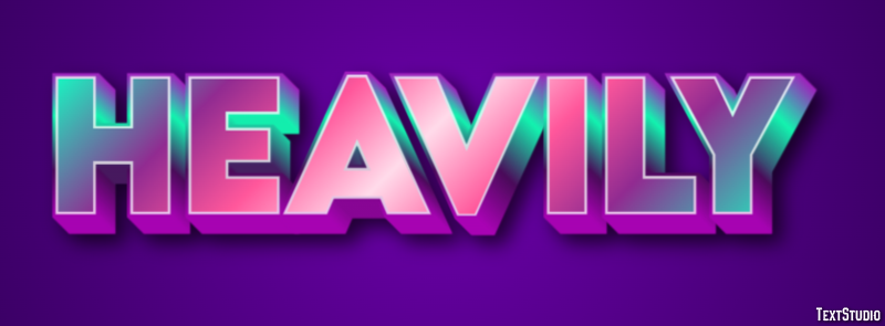 Heavily Text effect