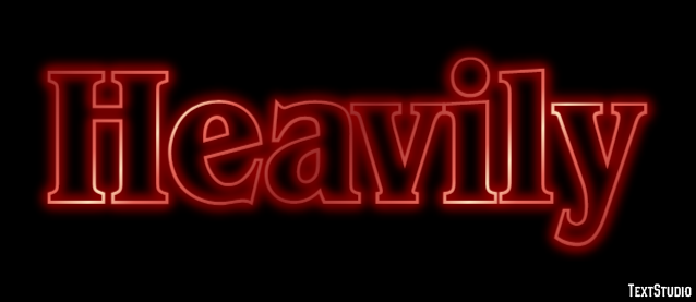 Heavily Text effect