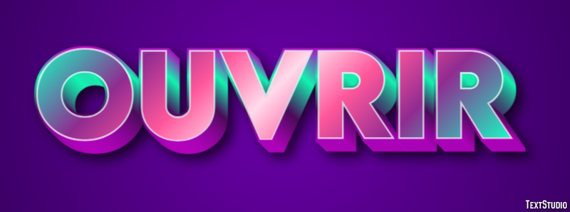 Ouvrir Effet de Texte