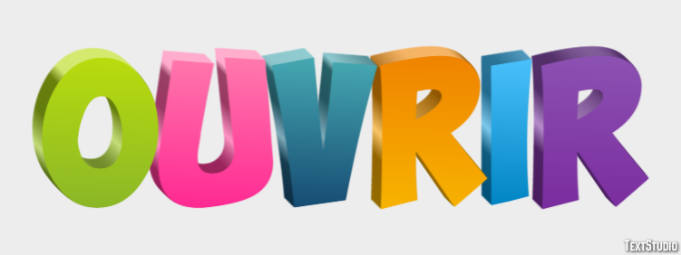 Ouvrir Effet de Texte