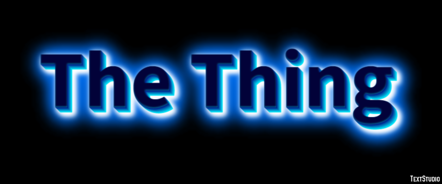 The Thing Effetto testo