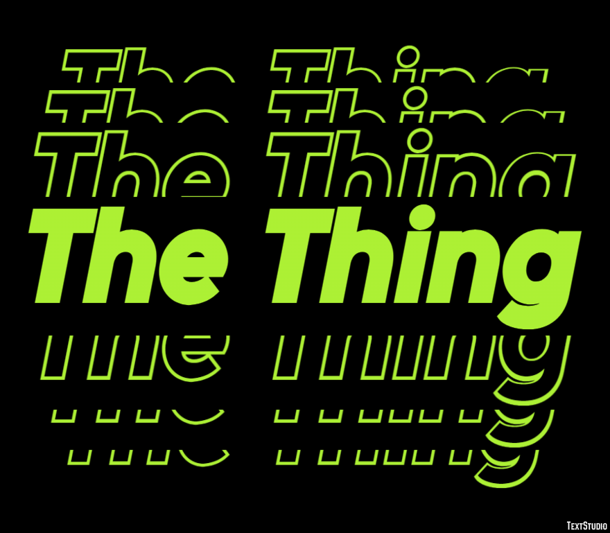 The Thing Effetto testo