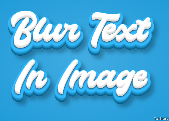 Blur Text In Image Effet de Texte