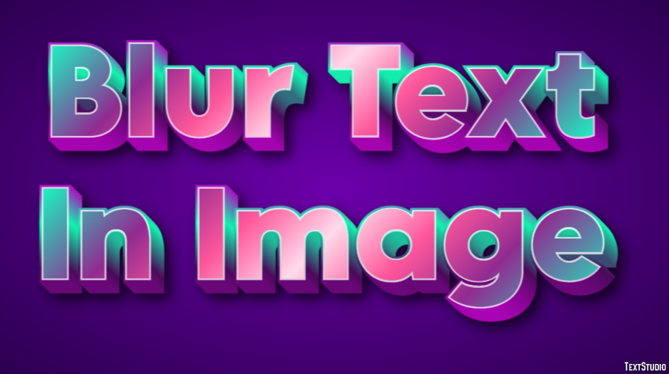 Blur Text In Image Effet de Texte