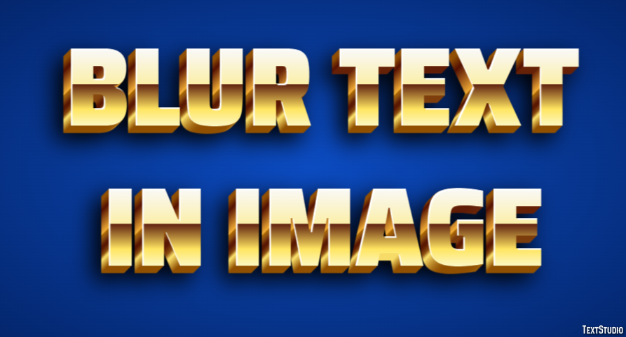 Blur Text In Image Effet de Texte