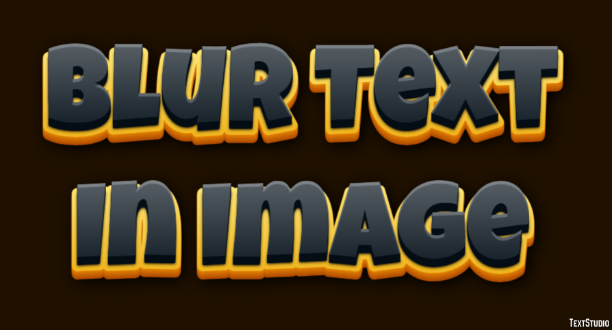 Blur Text In Image Effet de Texte