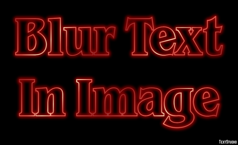 Blur Text In Image Effet de Texte
