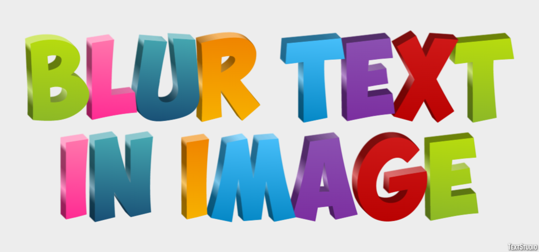 Blur Text In Image Effet de Texte