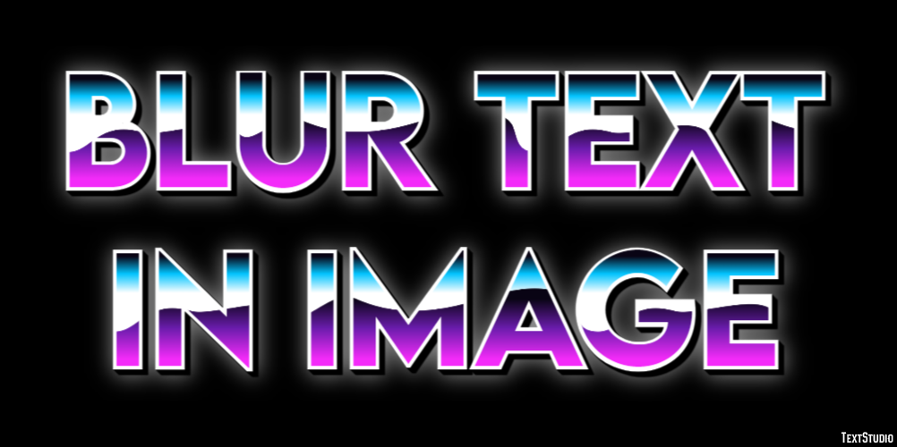 Blur Text In Image Effet de Texte