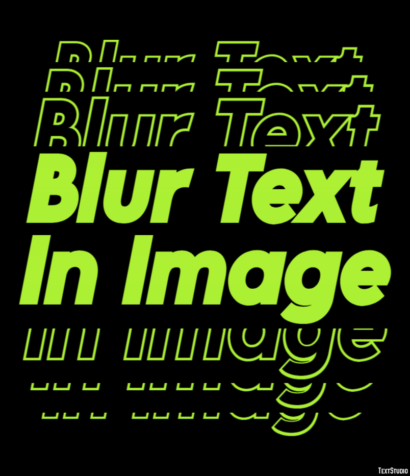 Blur Text In Image Effet de Texte