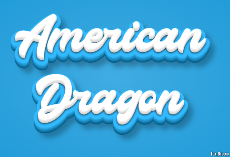 American Dragon Text Effect