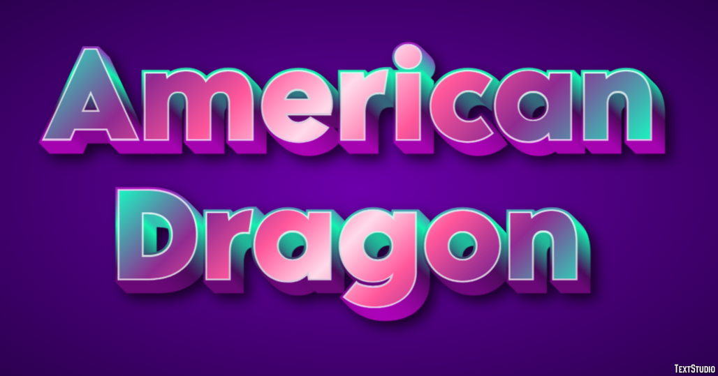 American Dragon Text Effect