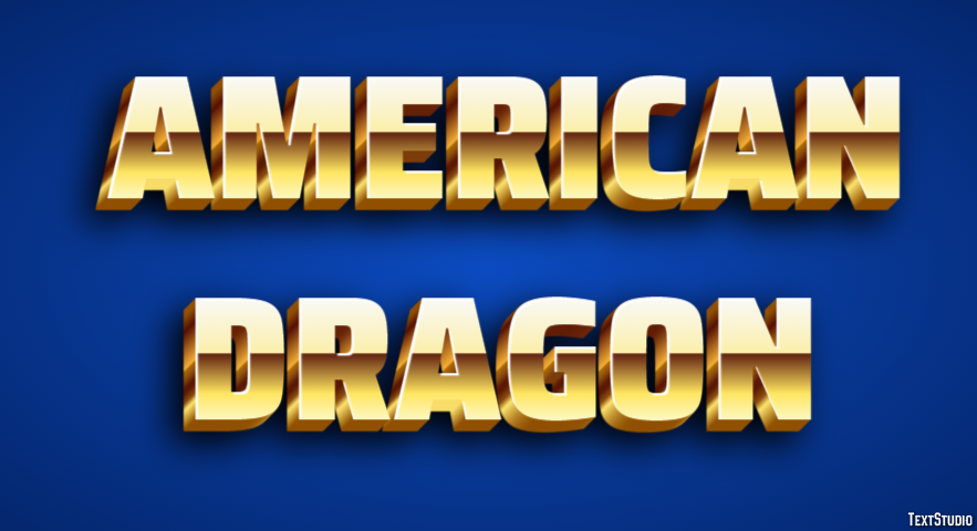 American Dragon Text effect