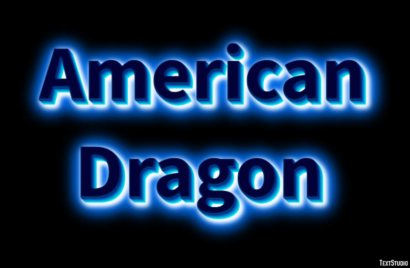 American Dragon Эффект текста