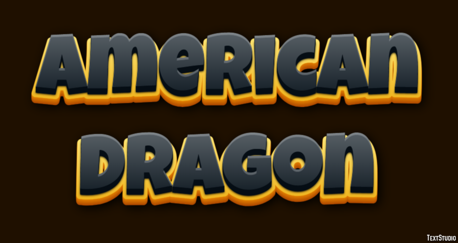 American Dragon Text effect
