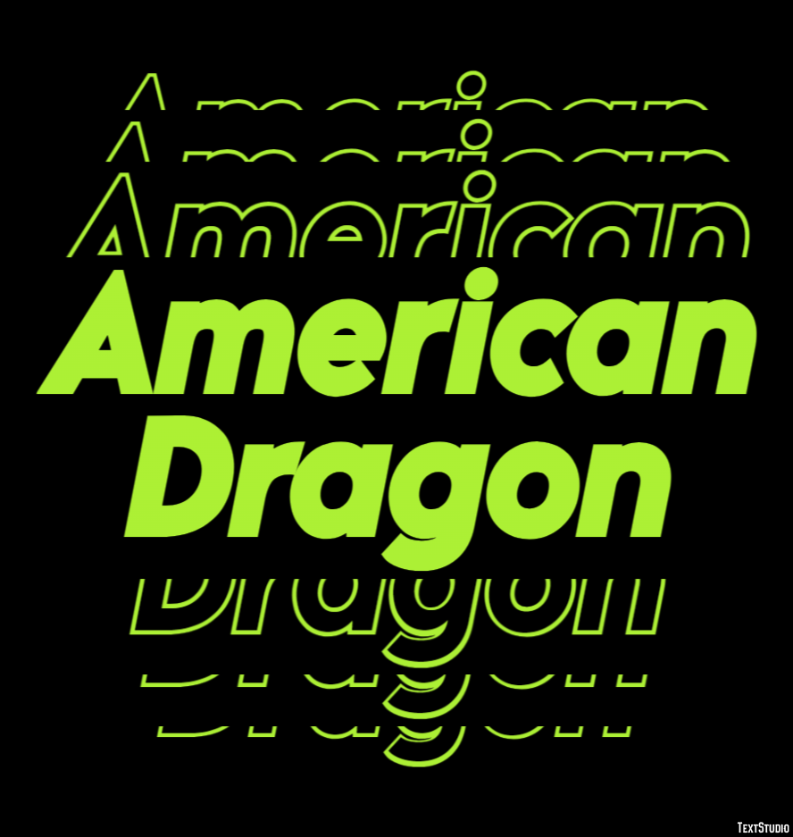 American Dragon Text Effect
