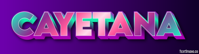 Cayetana Efecto de texto