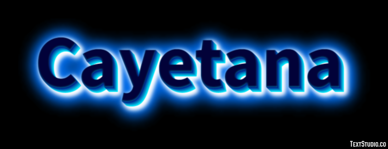 Cayetana Efecto de texto