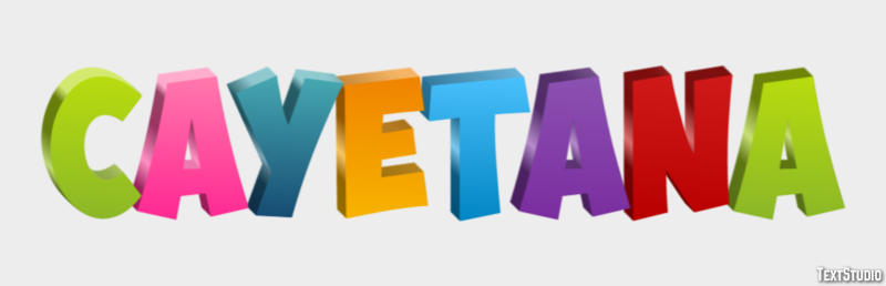 Cayetana Efecto de texto