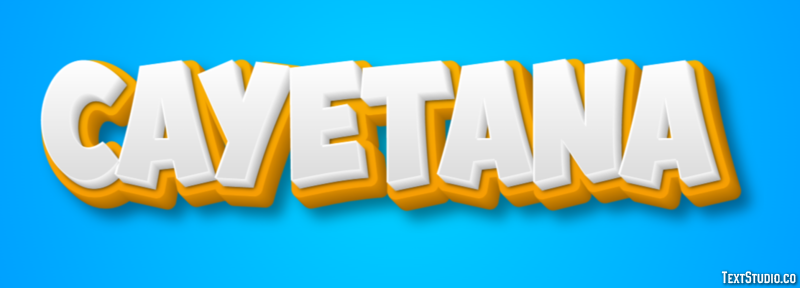 Cayetana Efecto de texto