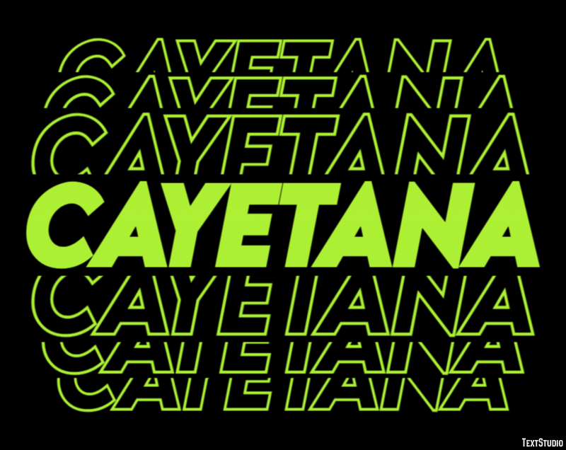 Cayetana Efecto de texto