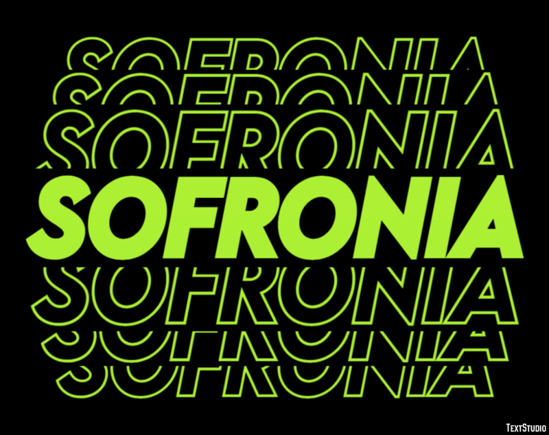 Sofronia Effetto testo