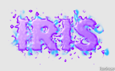 Iris Efecto de Texto