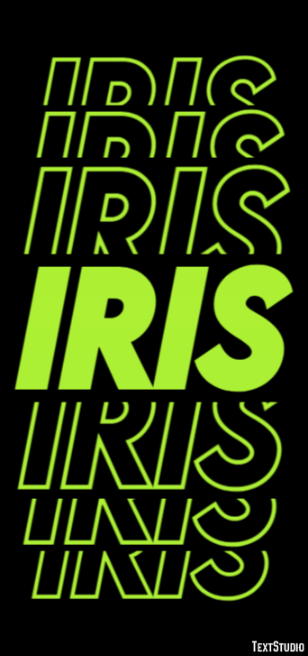 Iris Efecto de Texto
