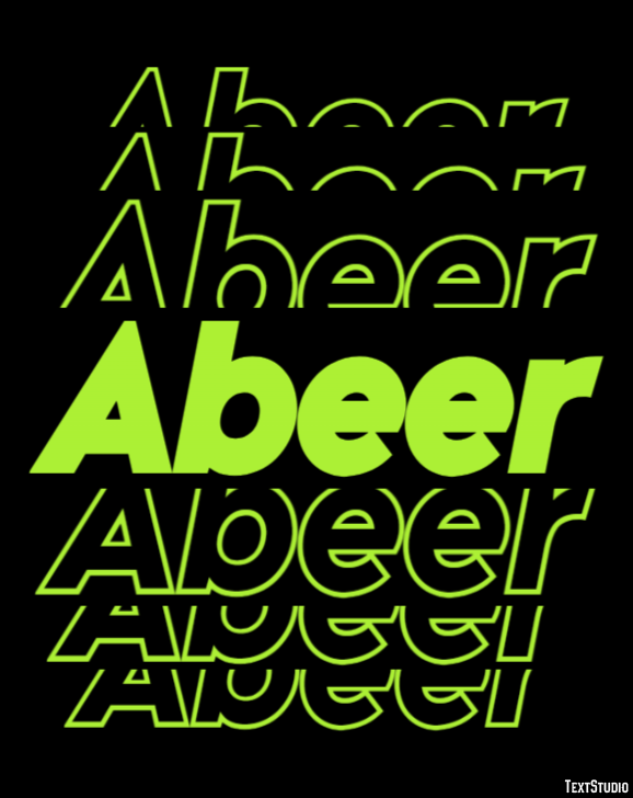 Abeer Efeito de texto
