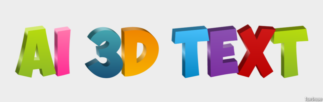 Ai 3d Text Efekt tekstowy