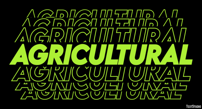 Agricultural Effetto testo