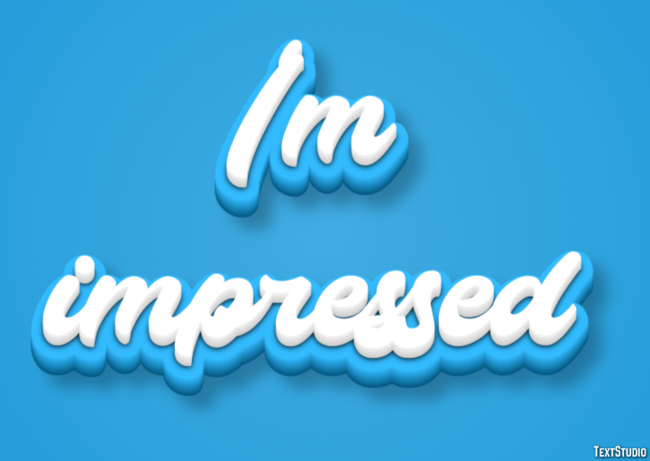I'm impressed Tekst Effect