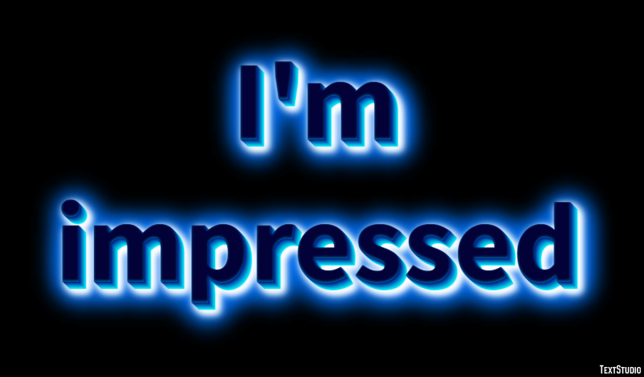 I'm impressed テキスト効果