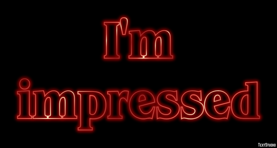 I'm impressed Tekst Effect