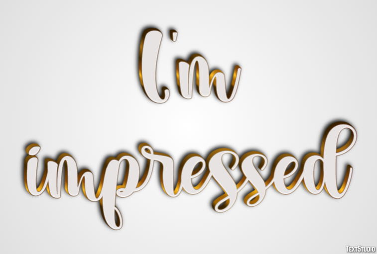 I'm impressed Text Effect
