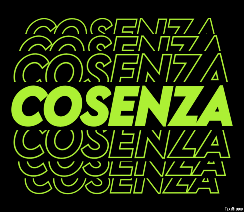 Cosenza Tekst Effect