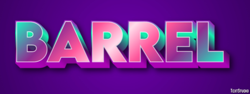 Barrel Text Effect
