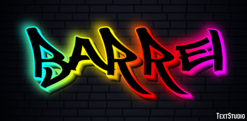 Barrel Text Effect