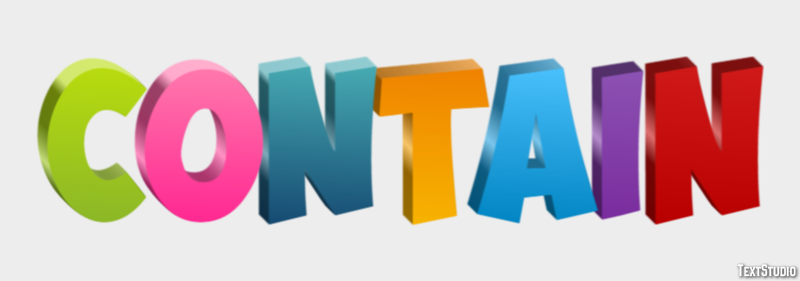Contain Efecto de Texto